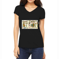 Bayeux Tapestry - Halley_s Comet Women's V-neck T-shirt | Artistshot