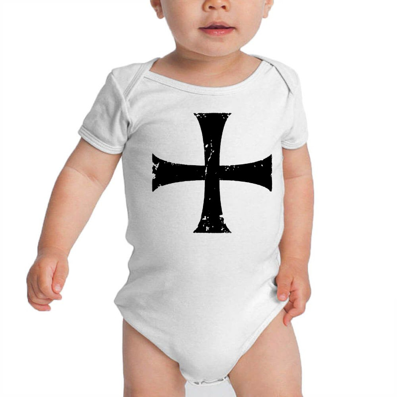 Distressed Crusader Knights Templar Baby Bodysuit | Artistshot