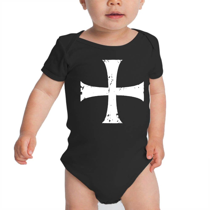 Distressed Crusader Knights Templar Baby Bodysuit | Artistshot