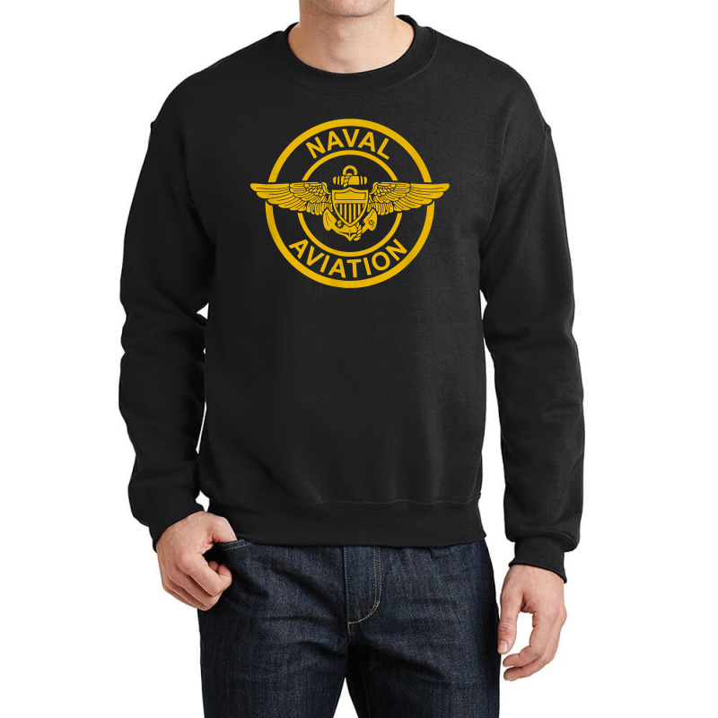 Naval Aviation Wings Patch Crewneck Sweatshirt by MarjorieWillie | Artistshot