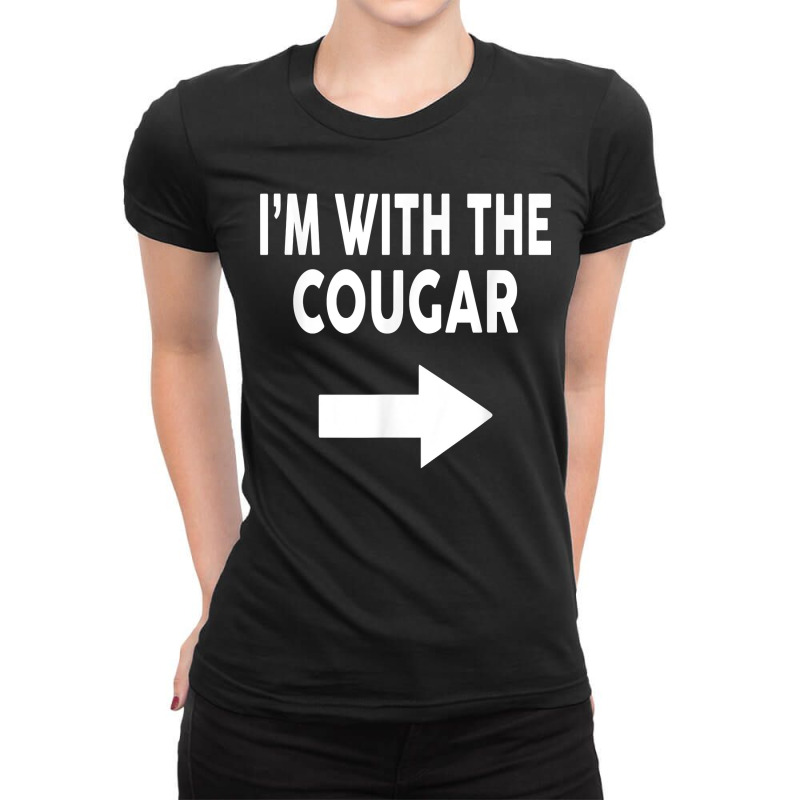 I_m With The Cougar Halloween Cougars Cougar Ladies Fitted T-Shirt by BonnieTori | Artistshot