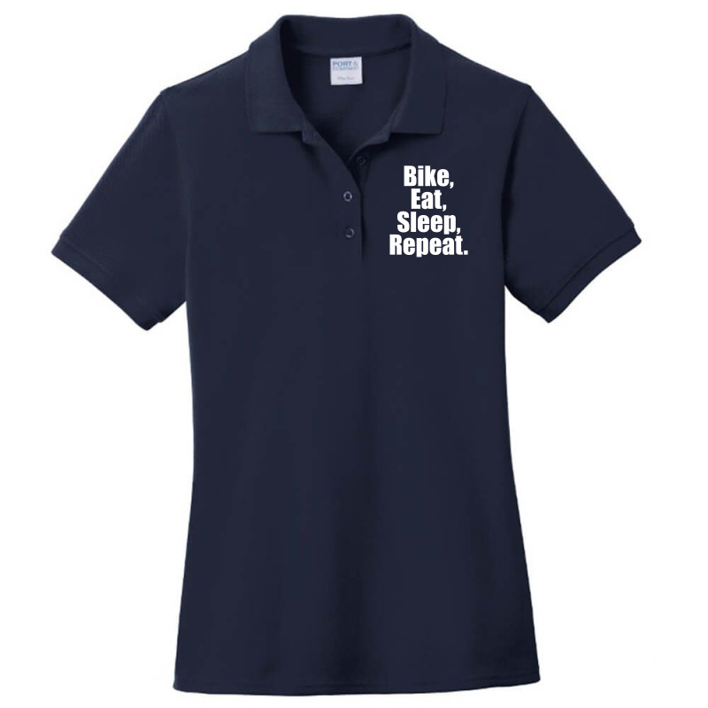 Bike Eat Sleep Repeat Ladies Polo Shirt by tshiart | Artistshot