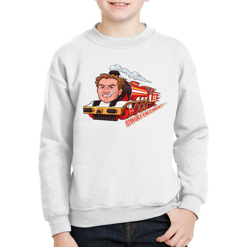 Stay Off The Tracks Tire Vintage Youth Sweatshirt by saterseim | Artistshot