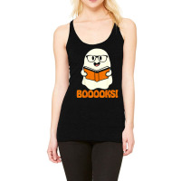 Booooks Ghost Boo Read Books Library Teacher Halloween Cute Racerback Tank | Artistshot