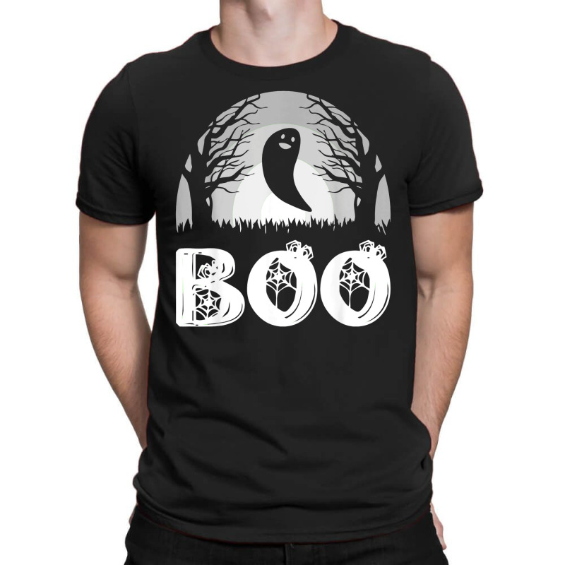 Boo With Spiders And Ghost Halloween T-Shirt by Newshirt | Artistshot