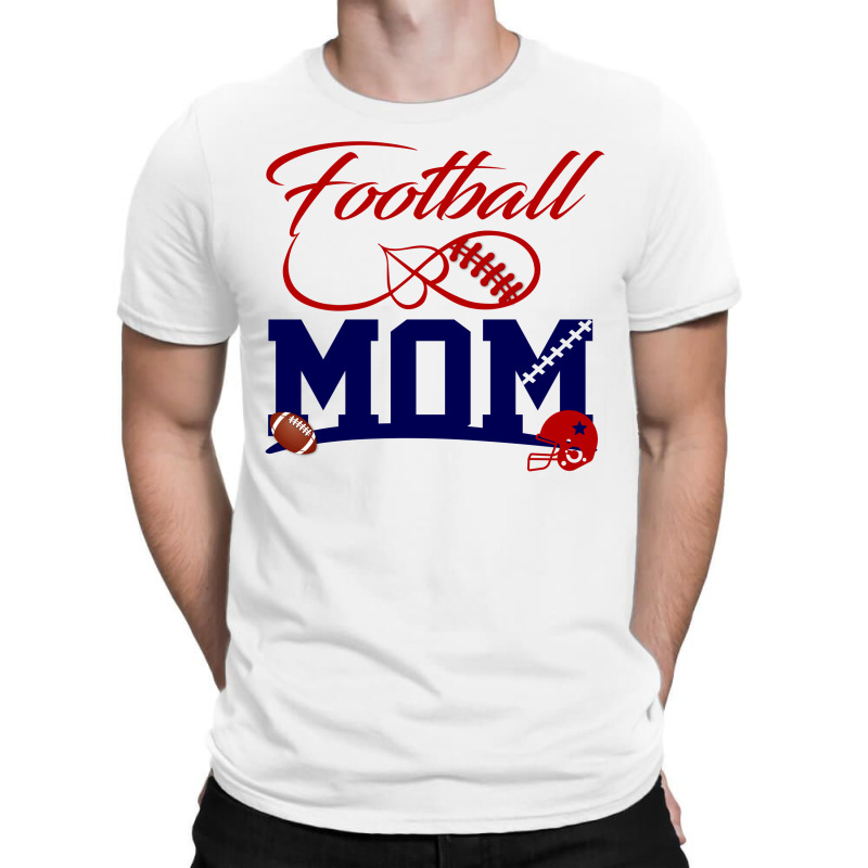 Custom Football Mom T-shirt By Rardesign - Artistshot