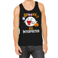 Boo Halloween Costume Spooky Asl Interpreter Tank Top | Artistshot