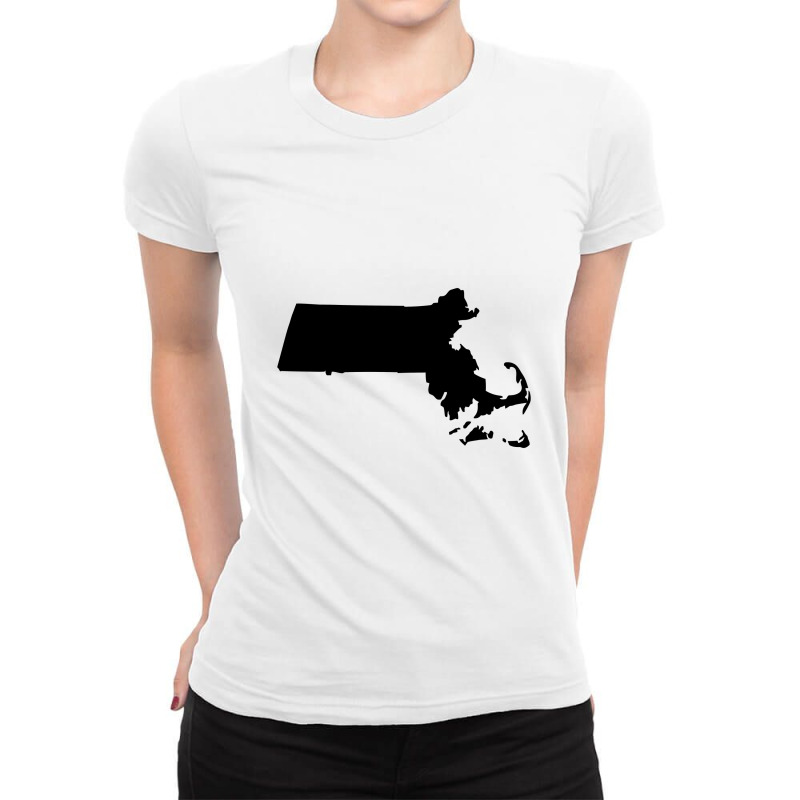 Massachusetts State   Massachusetts Ladies Fitted T-Shirt by pagersuek | Artistshot