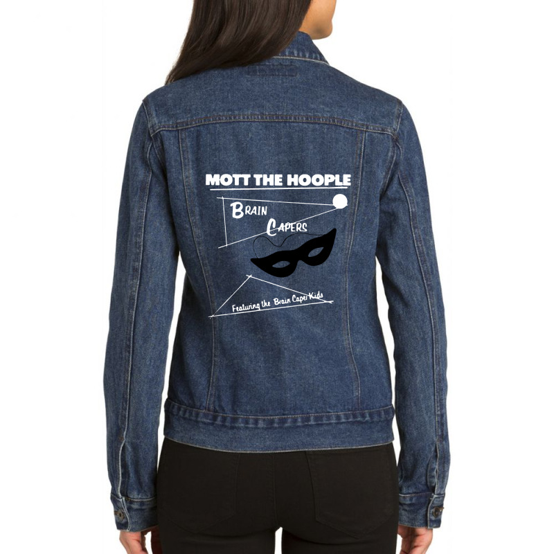 Mott The Hoople Brain Capers Fitted Jersey Tee Ladies Denim Jacket by cm-arts | Artistshot