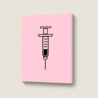 Medical Syringe   Health Care Nurse Portrait Canvas Print | Artistshot