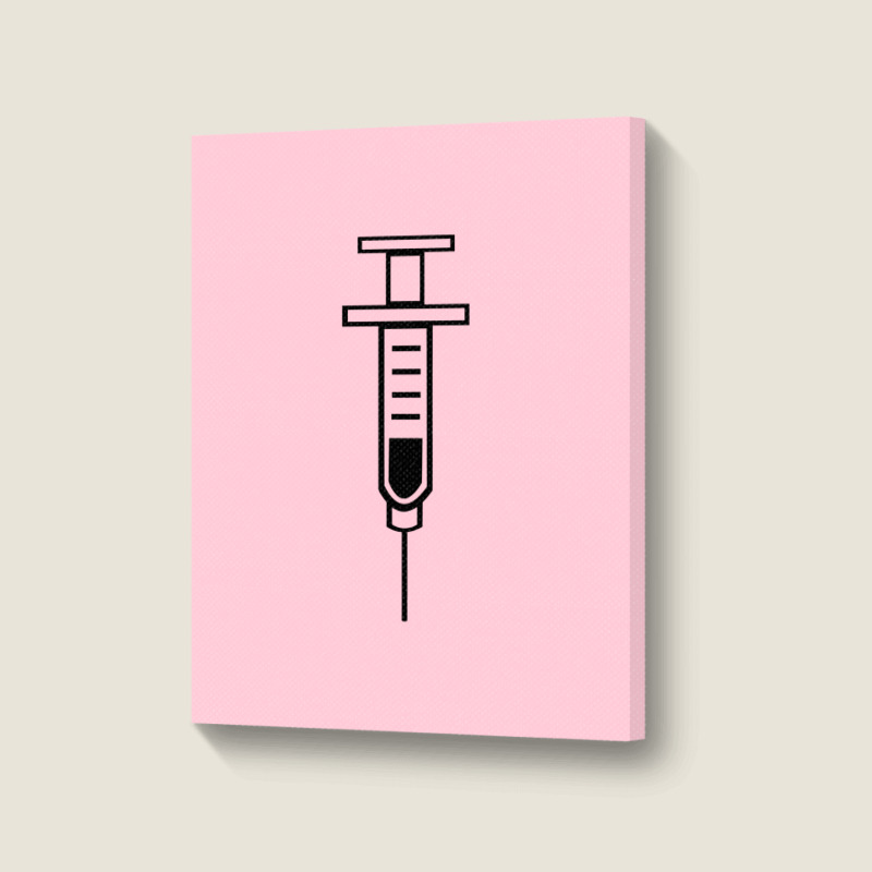 Medical Syringe   Health Care Nurse Portrait Canvas Print | Artistshot