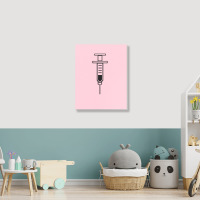 Medical Syringe   Health Care Nurse Portrait Canvas Print | Artistshot