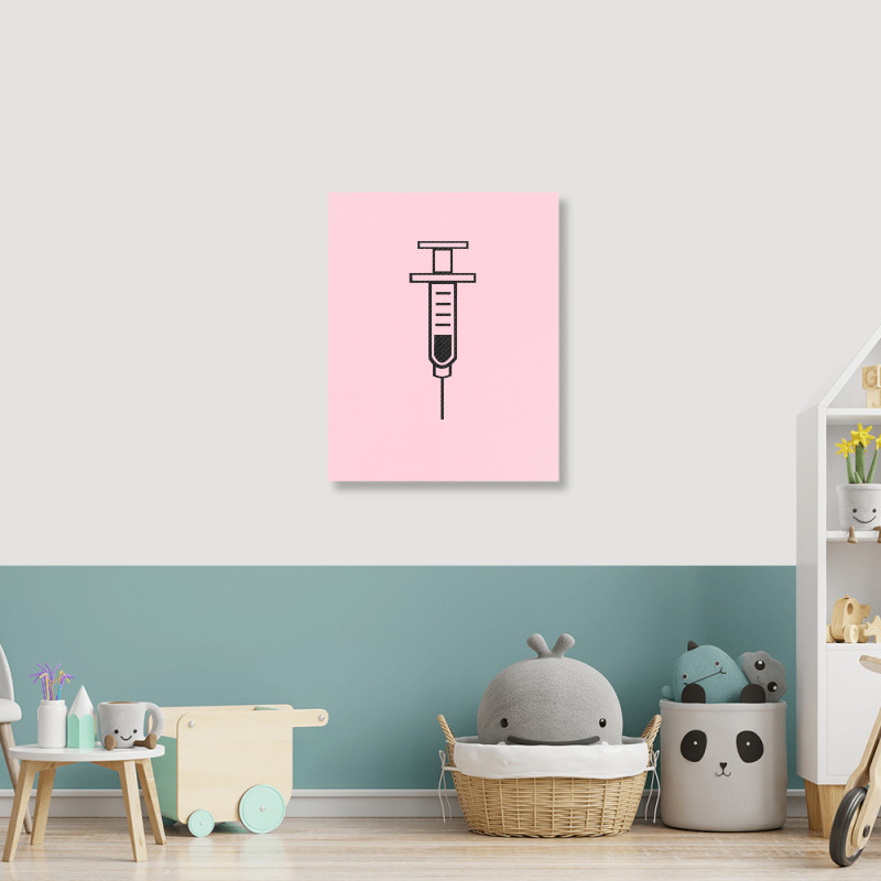 Medical Syringe   Health Care Nurse Portrait Canvas Print | Artistshot