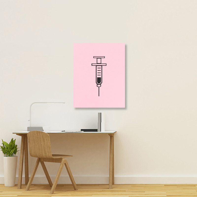 Medical Syringe   Health Care Nurse Portrait Canvas Print | Artistshot