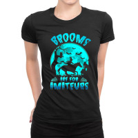 Brooms Are For Amateurs   Funny Witch Riding Horse Halloween Ladies Fitted T-shirt | Artistshot