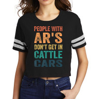 Funny People With Ar's Don'gein Cattle Cars Characters Video Game Scorecard Crop Tee | Artistshot