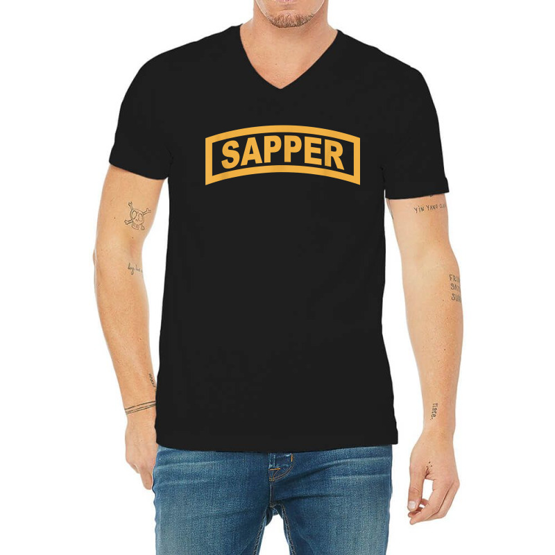 Army Sapper Tab Combat Engineer T - 20434s V-Neck Tee by MichiKametani | Artistshot