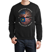 American Grown Malaysian Roots Malaysia Flag Crewneck Sweatshirt | Artistshot