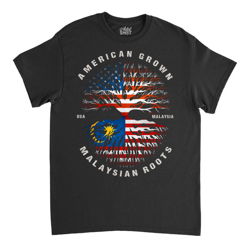 American Grown Malaysian Roots Malaysia Flag Classic T-shirt by moteestyle | Artistshot