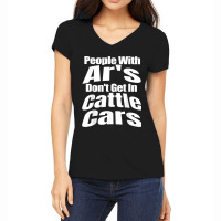 Funny People With Ar's Don'gein Cattle Cars Games Characters Women's V-neck T-shirt | Artistshot