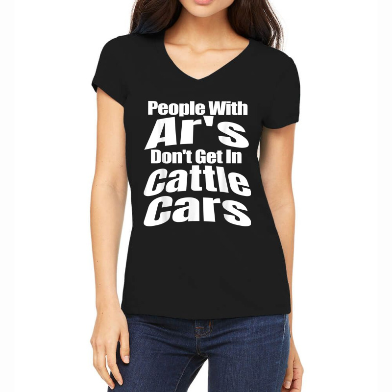 Funny People With Ar's Don'gein Cattle Cars Games Characters Women's V-Neck T-Shirt by RoyDesign | Artistshot