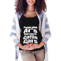 Funny People With Ar's Don'gein Cattle Cars Games Characters Maternity Scoop Neck T-shirt | Artistshot