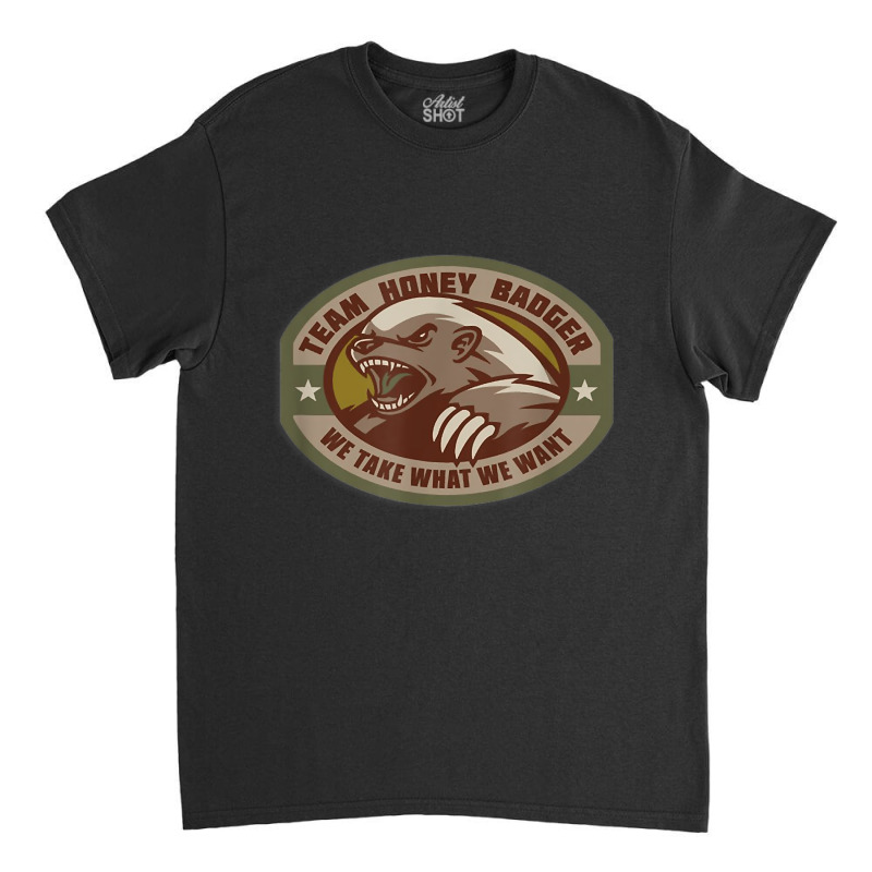 Team Honey Badger Military Morale Patch Veteran Classic T-shirt by BessieCarolyn | Artistshot