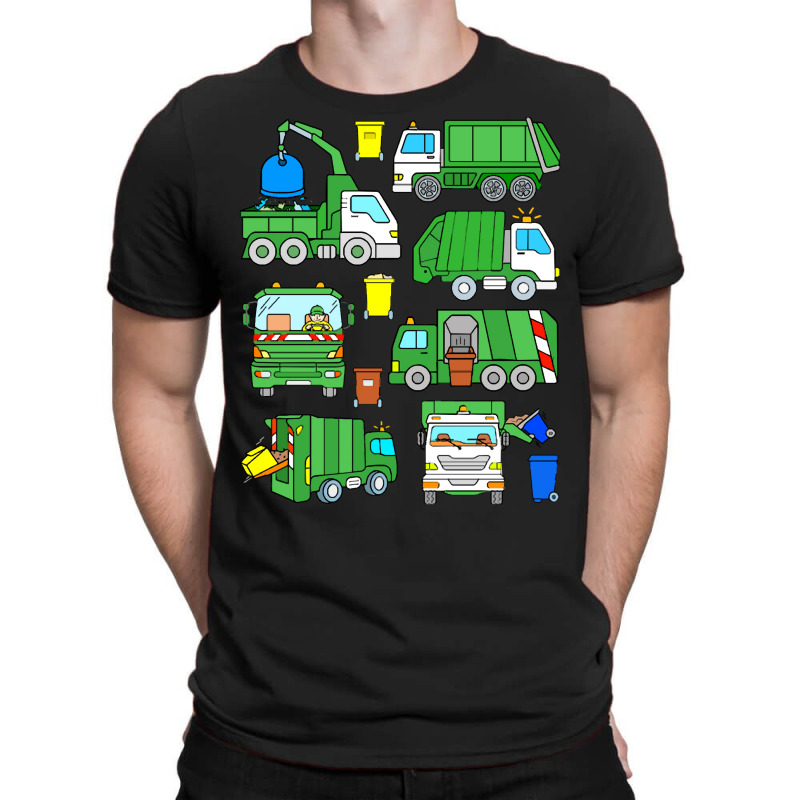 Garbage Man T  Shirt Green Garbage Truck Design For Kids T  Shirt T-shirt | Artistshot