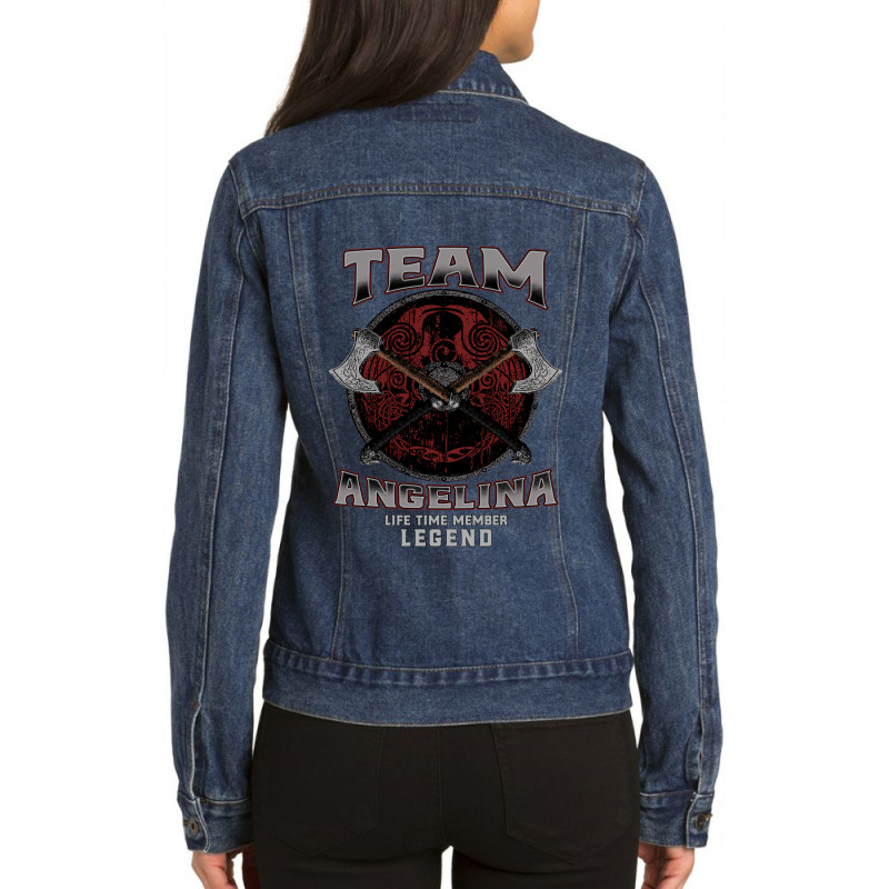 Funny Men Angelina Pretty Men Women Ladies Denim Jacket by Artist-Taniya | Artistshot