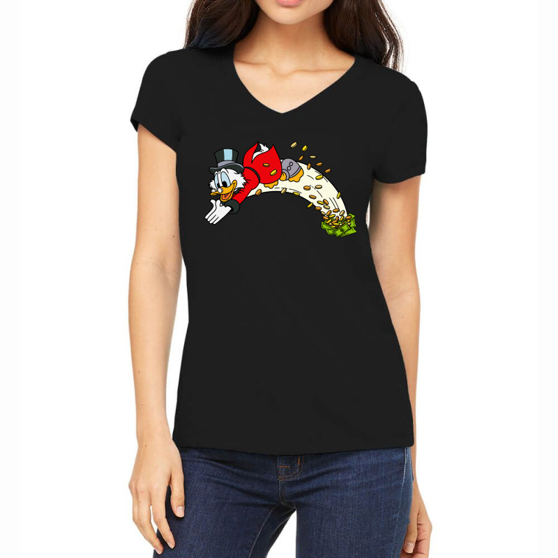 Playing  Ductales  Men Women Women's V-Neck T-Shirt by ArtistBrian | Artistshot