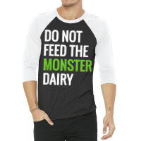 Dairy Free Monster Tee Dairy Allergy Design 3/4 Sleeve Shirt | Artistshot