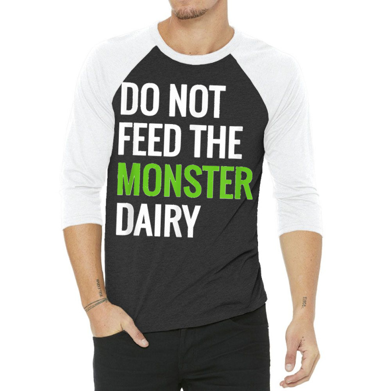 Dairy Free Monster Tee Dairy Allergy Design 3/4 Sleeve Shirt | Artistshot