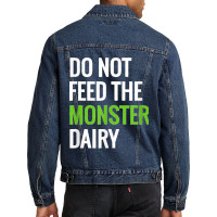 Dairy Free Monster Tee Dairy Allergy Design Men Denim Jacket | Artistshot