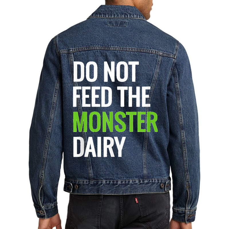 Dairy Free Monster Tee Dairy Allergy Design Men Denim Jacket | Artistshot