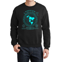 Gleason's New Standard Map Of The World, Flat Earth Crewneck Sweatshirt | Artistshot