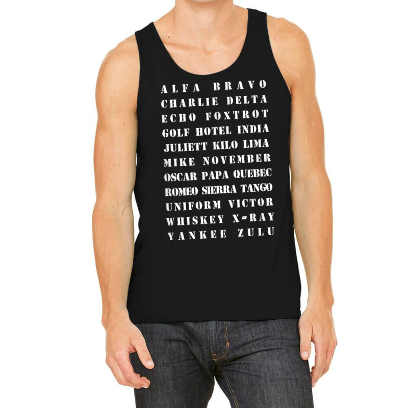 Phonetic Military Alphabet Graphic Tank Top | Artistshot