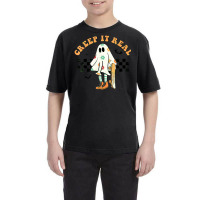 Creep It Real Halloween Spooky Season Ghost Trick Or Treat Youth Tee | Artistshot