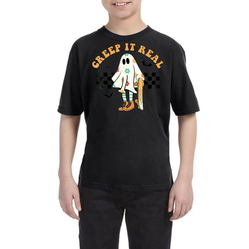 Creep It Real Halloween Spooky Season Ghost Trick Or Treat Youth Tee by Bestshirt | Artistshot