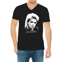 Kim Wilde, Kim Wilde Vintage, Kim Wilde Art, Kim Wilde Painting, The K V-neck Tee | Artistshot