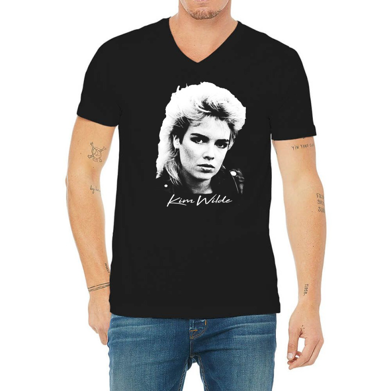 Kim Wilde, Kim Wilde Vintage, Kim Wilde Art, Kim Wilde Painting, The K V-neck Tee | Artistshot