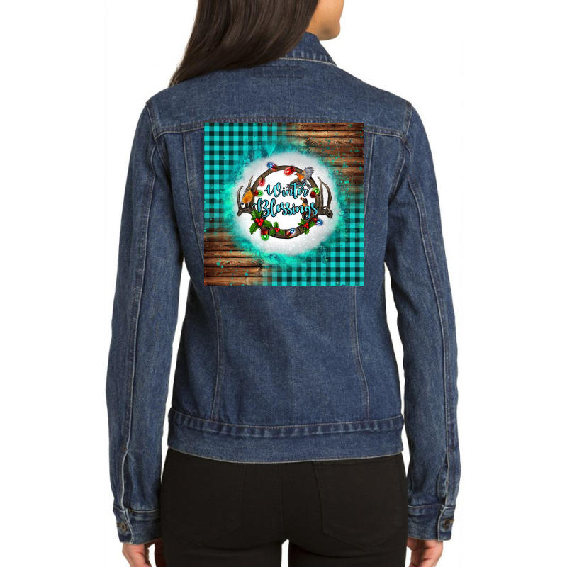 Winter Blessings Ladies Denim Jacket by LillyAllenDesigns | Artistshot