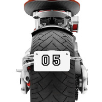 Number Zero Five   Number Five Motorcycle License Plate | Artistshot