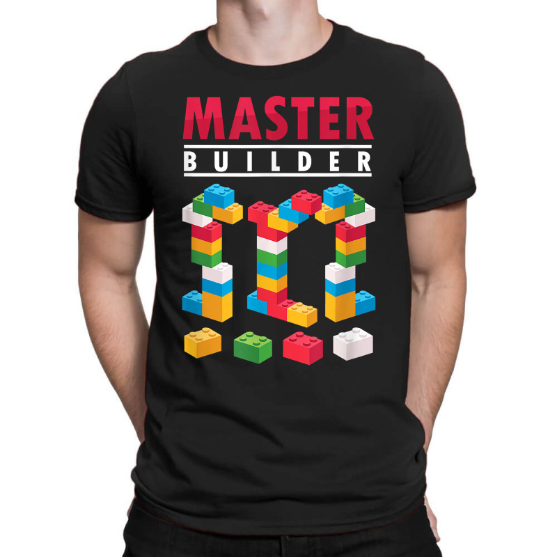 Cool Master Builder Building Blocks Bricks Toy T-shirt | Artistshot