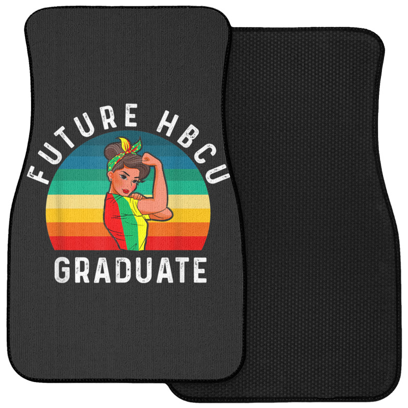 Future Hbcu Grad History Black College Girl Women Melanin Funny Gifts Front Car Mat | Artistshot