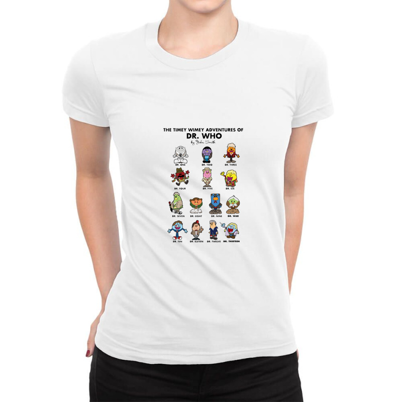 Timey Mr Dr With Added 13 Doctor Who Ladies Fitted T-shirt | Artistshot