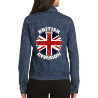 The British Rock Music Invasion V2 Classic Ladies Denim Jacket | Artistshot