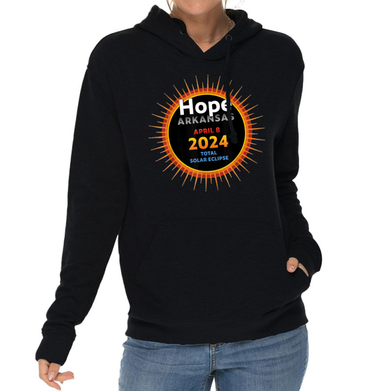 Hope Arkansas Ar Total Solar Eclipse 2024  2  T Shirt Lightweight Hoodie by MilesDanialMayberry | Artistshot