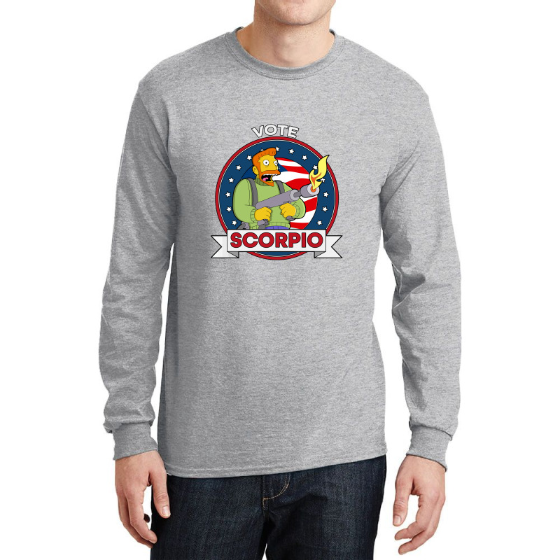 Vote Scorpio Simpsons Long Sleeve Shirts | Artistshot