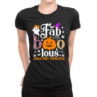 Faboolous Assistant Principal Shirt Boo Pumpkin Halloween Ladies Fitted T-shirt | Artistshot