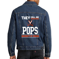 Virginia Cavaliers They Call Me Pops - Apparel Men Denim Jacket | Artistshot